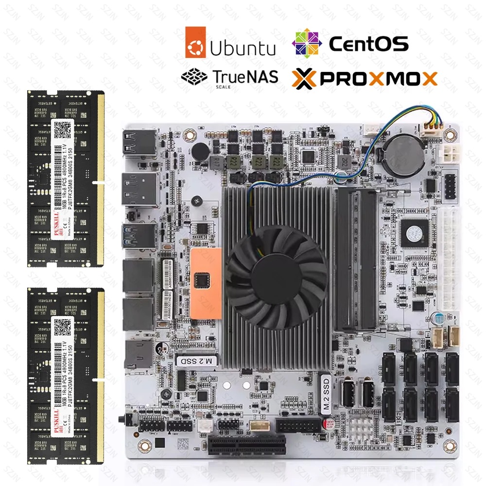 Mini Itx Dual 2.5G Nas Motherboard - เมนบอร์ด I5-8265U ES 8 SATA NAS