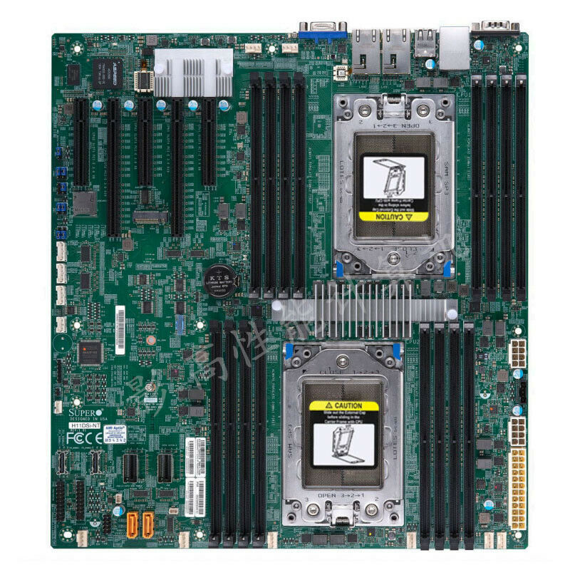Dual Socket Sp3 Epyc Motherboard - ซูเปอร์ไมค์ H11DSi-NT ซ็อกเก็ตเมนบอร์ด SP3 240W TDP