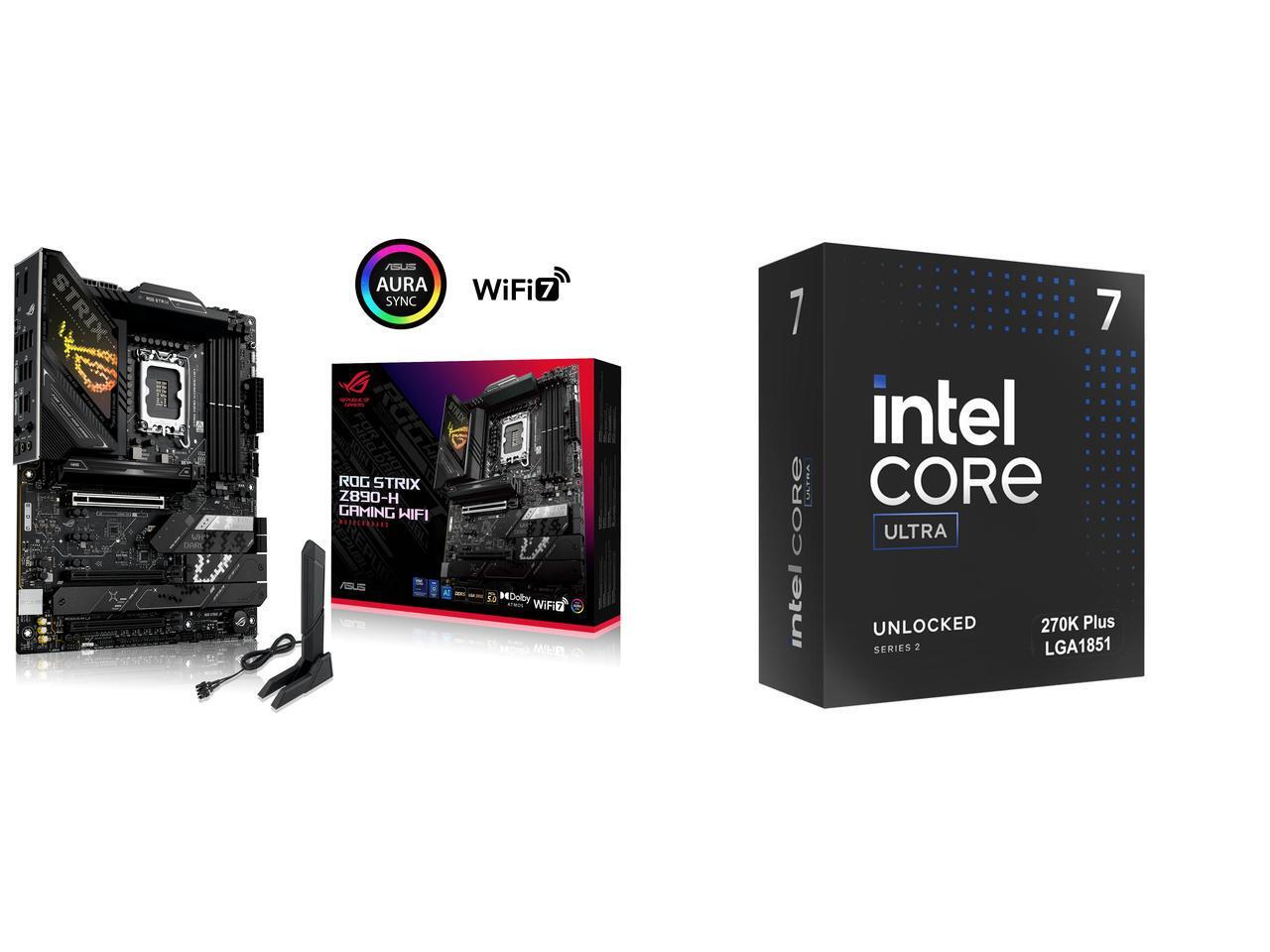 Z890 Wi-Fi 7 Motherboard - ชุดคอมโบเมนบอร์ดและซีพียู - ASUS ROG STRIX Z890-H