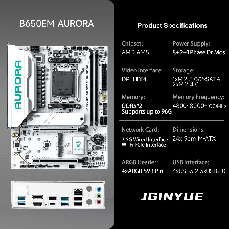 เมนบอร์ดเกมมิ่ง B650 MATX AMD  - Am5 Micro Atx Pcie 5.0 Motherboard บทวิจารณ์และราคา