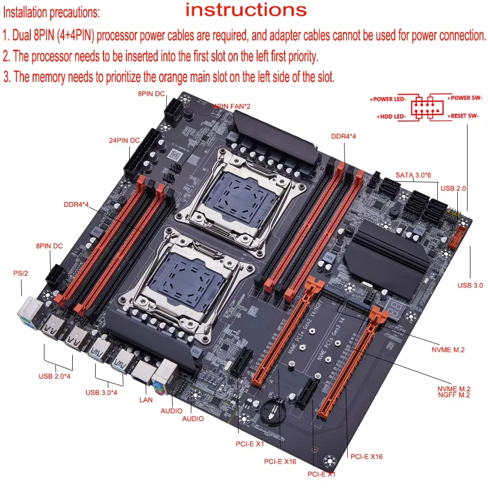 X99 ซีพียูคู่ SOYO ชุดเมนบอร์ด - Dual Lga2011-3 Server Motherboard Combo บทวิจารณ์และราคา