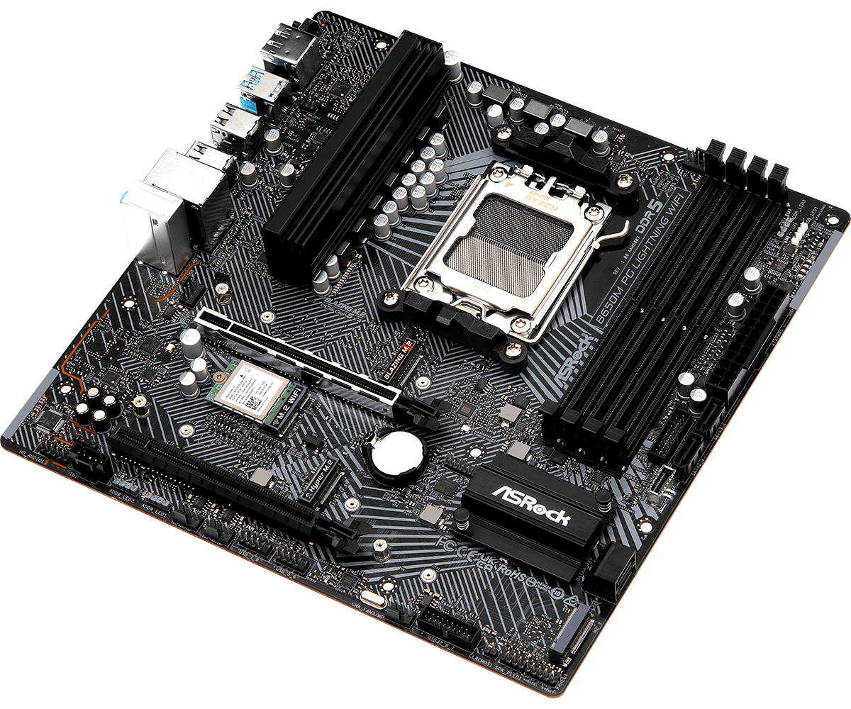 เมนบอร์ด ASROCK B650M PG Light - X870E Atx Motherboard บทวิจารณ์และราคา