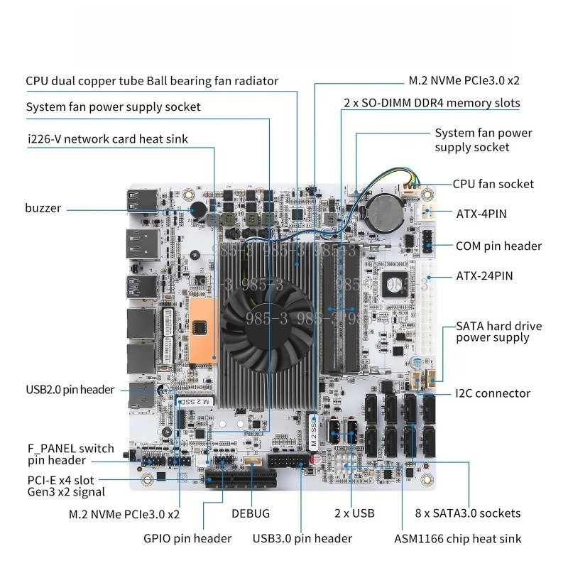 เมนบอร์ด NAS ขนาดเล็ก Mini‑ITX - Mini Itx Dual 2.5G Nas Motherboard บทวิจารณ์และราคา