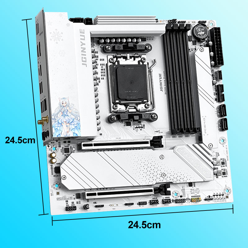 JGINYUE B650E Snow Dream AM5 M - Am5 Micro Atx Pcie 5.0 Motherboard บทวิจารณ์และราคา