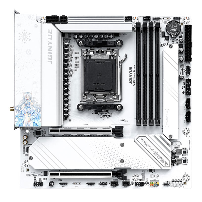 JGINYUE B650E Snow Dream AM5 M - Am5 Micro Atx Pcie 5.0 Motherboard บทวิจารณ์และราคา