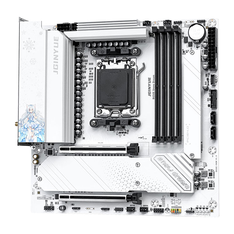 JGINYUE B650E Snow Dream AM5 M - Am5 Micro Atx Pcie 5.0 Motherboard บทวิจารณ์และราคา